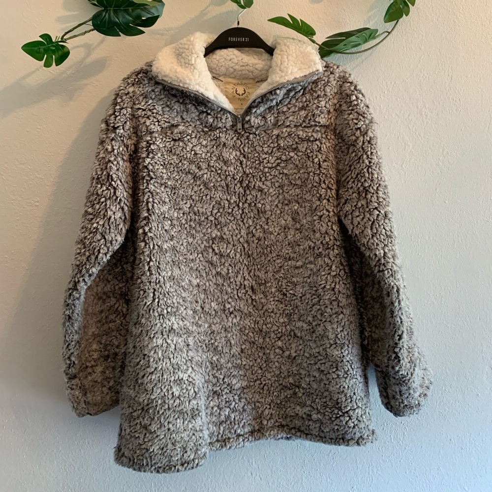 Gray Sherpa pullover